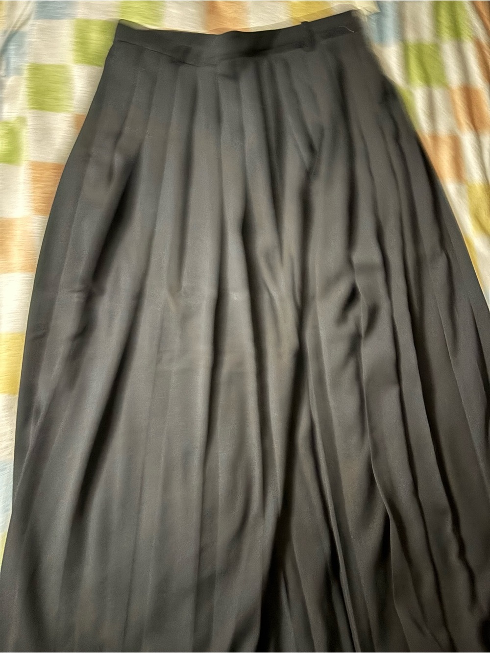 Abercrombie & Fitch Black Maxi Pleated Skirt